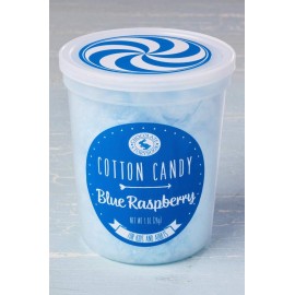 Blue Raspberry Cotton Candy 6 pack - Unique Idea for Holidays, Birthdays, Gag Gifts, Party Favors