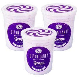 Purple Grape Cotton Candy 3 Pack - Unique Idea for Holidays, Birthdays, Gag Gifts, Party Favors