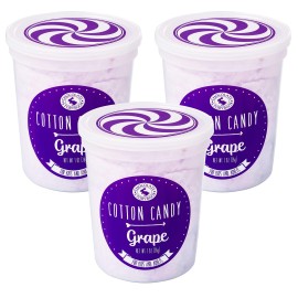 Purple Grape Cotton Candy 3 Pack - Unique Idea For Holidays  Birthdays  Gag Gifts  Party Favors