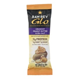 Raw Revolution Raw Revolution Glo Crunchy Bar - Peanut Butter And Sea Salt - Case Of 12-1.6 Oz.