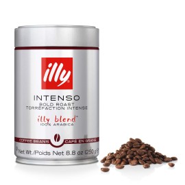 Illy Intenso Whole Bean Coffee Dark Roast Intense Robust And Full Flavored With Notes Of Deep Cocoa 100% Arabica Coffee No Preservatives 8.8 Ounce (Pack Of 1)