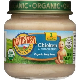 Earths Best, Organic Chicken & Broth Jar, 2.5 Ounce
