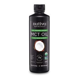 Nutiva Organic Mct Oil With Caprylic And Capric Acids From Non-Gmo Usda Certified Organic Fresh Coconuts 16-Ounce