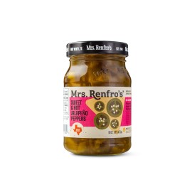 Mrs Renfros Sweet & Hot Jalapeno Peppers, Gluten Free, 16 Oz Jar, Pack Of 4