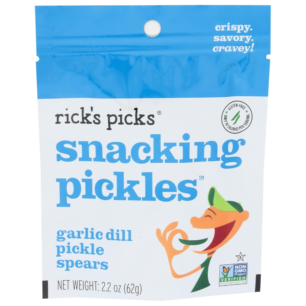Ricks Picks Garlic Dill Snacking Pickle Spears 2.2 Oz