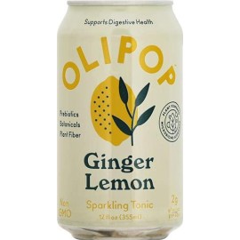 Olipop Sparkling Tonic Ginger Lemon 12 Oz
