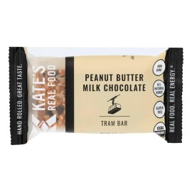 Kates Real Food Organic Peanut Butter Milk Chocolate Tram Bar, 2.2 Oz