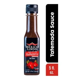 Mexico Lindo Habanero Hot Sauce Xxxtra Hot | 83,200 Scoville Level | Mix of Habanero, Tatemados & Spices | Perfect for Quesadillas, Soups & Nachos | 5 Fl Oz Bottles (Pack of 3)