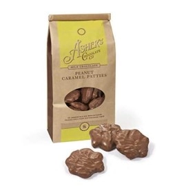 Ashers Chocolates, Gourmet Chocolate Covered Peanut Caramel Patties, Small Batches Of Kosher Chocolate, Family Owned Since 1892, Coffee Bag (8 Oz, Milk Chocolate)