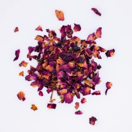 Red Rose Petals, Dried | Culinary Grade A | Egyptian Fields In Faiyum | 4 Ounces (Quarter Pound)