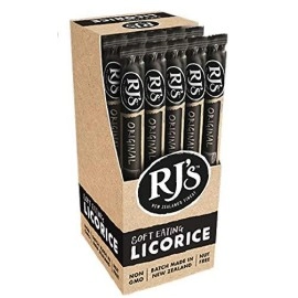 Soft Eating Black Licorice Logs (25-Pack) - Rj'S Licorice 1.4Oz Logs - Non-Gmo, No Hfcs, Vegan-Friendly & Kosher
