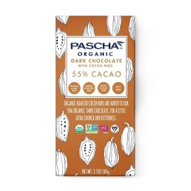 Pascha Chocolate Bar Dark Nibs Organic Pascha Organic 3.5 Oz Bar