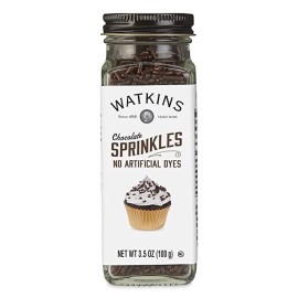 Watkins Chocolate Decorating Sprinkles No Artificial Dyes Kosher 3.5 Ounce 1-Pack