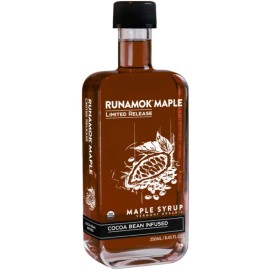 Runamok Cocoa Infused Maple Syrup - Authentic & Real Vermont Maple Syrup | Nature's Best Sweetener | Beverages, French Toast, Pancakes Maple Syrup | 8.45 Fl Oz (250mL)