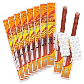 Country Meats, Meat Sticks, 0 Trans Fat, USDA Certified, Good Source of Protein, Carb Conscious Snack (10 Meat Sticks, Hot Cajun)