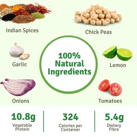 Food Earth - Indian Chick Peas Curry With Steamed Rice Meal - Ready To Eat Indian Cuisine - Organic, Gluten-Free, Gmo-Free - Healthy Microwavable Meals - Pre-Packaged Indian Food - Pack Of 6