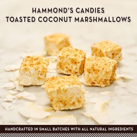 Hammonds Candies Gourmet Marshmallows - Toasted Coconut | Great for Snacking, Hot Chocolate, Smores, Baking | Gluten-Free, Kosher, Handcrafted in the USA | 2 Pack