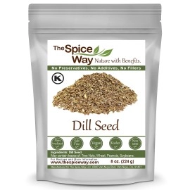 The Spice Way Dill Seed - Seeds For Pickling, Vegetables, Pasta, Salads And Soups 8 Oz