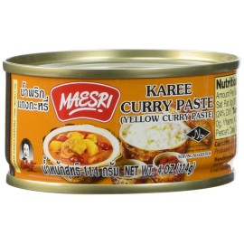 Maesri Yellow Curry Paste (Kang Karee) 4 Oz- Pack Of 4 - Set Of 2