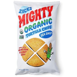 ZackS Mighty Organic Tortilla Chips, Non-Gmo, Gluten-Free, Sturdy For Dipping, 9 Ounce Bag