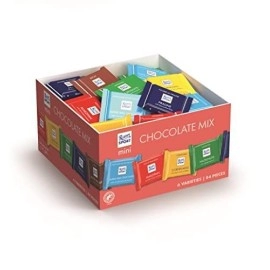 Ritter Sport Mini Chocolate Bars, Assorted Flavors Colorful Variety, 0.59 Ounce, 84 Count, 100% Certified Sustainable Cocoa