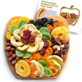 A Gift Inside Apple Dried Fruit Gift Tray Turns into Fruit Basket, Dried Fruit & Trail Mix, Corporate Gifting, Holiday Gifting, 1 Count