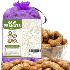 The Amish Eco-Farm | Fancy Size | Bulk Raw Peanuts In Shell, Virginia Grown | Unsalted Peanuts | Boiled Peanuts | Squirrels And Birds Feed. (5 Lb Bag)