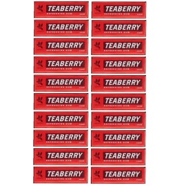 Teaberry Chewing Gum - Classic Retro Nostalgic Yummy Flavor Originated By Clarks Finally Back - Gerrits Tea Berry Flavor (20 Packs)