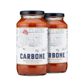 Carbone Roasted Garlic Pasta Sauce | Tomato Sauce Made with Fresh & All-Natural Ingredients | Non GMO, Vegan, Gluten Free, Low Carb Pasta Sauce, 24 Fl Oz (Pack of 2)