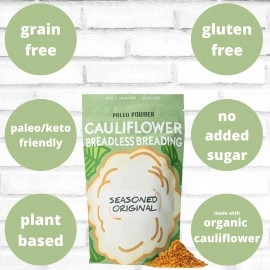 Paleo Powder Cauliflower Breadless Breading With Original Seasoning - Keto, Grain-Free, Gluten Free