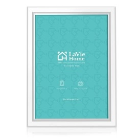 Lavie Home 5X7 Picture Frames (1 Pack, White) Simple Designed Photo Frame With High Definition Glass For Wall Mount Table Top Display