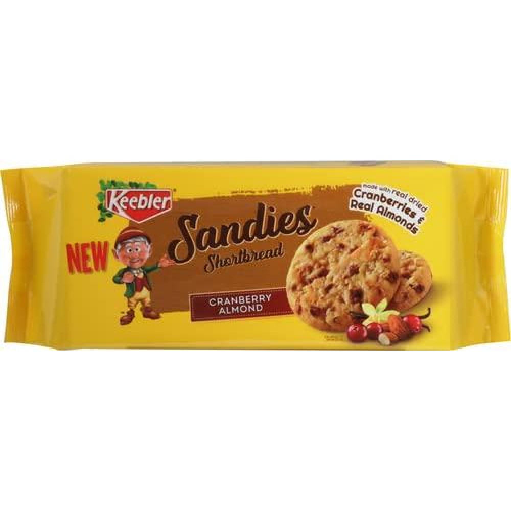 Keebler Sandies Shortbread, Cranberry Almond, 9.9oz