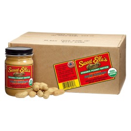 Sweet Ella's Crunchy Organic Peanut Butter (12.5oz) - Case of 6