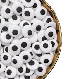 Crystalyhj Edible Candy Eyeballs Toppers 47Oz For Cakes, Cupcakes, Cookies, Desserts, Ice Cream, Drinks, Cocktails, Milk Shakes Decortions (Large-White)
