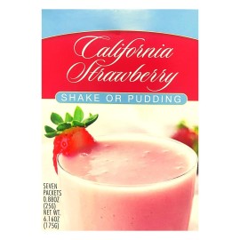 Healthywise Pudding Or Shake, Low Calories, 15G Caseinate Protein, Aspartame Free, Low Fat, 7 Servings Per Box (California Strawberry)