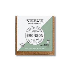 Verve Coffee Roasters Craft Instant Coffee Bronson Blend French Dark Roast, Ground, Hand-Roasted Enjoy Hot Or Cold Up To 6 Servings