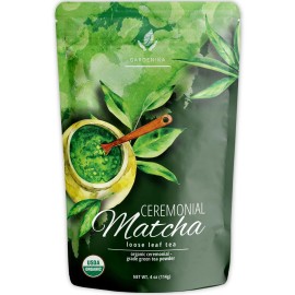 Gardenika Organic Ceremonial Grade Matcha Green Tea Powder - Authentic Japanese - Great For Baking, Lattes And Smoothies - 4 Oz (113G)