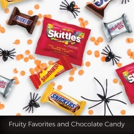 Sweet and Awesome All Time Favorites Chocolate Candy Assortment - 3 Musketeers Minis, Starburst Original, Skittles Original, Snickers Minis, and Snickers Crunchy Peanut Butter - Bulk Mars Variety Pack - Individually Wrapped Chewy & Chocolate Candy - 1 ...