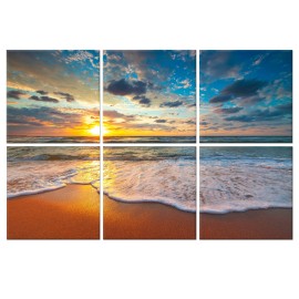 Ruoninx 6 Pack Decorative Art Acoustic Wall Panels,Better Acoustic Treatment Than Foam, Premium Sound Absorbing And Soundproof Wall Panels For Recording Studio And Home, 72X48 Inch-Beach Sunset