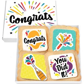 Congrats Gift Cookies Congratulations Gift Basket 4 Pack For Kids Men Women Graduation Friend Nut Free Kosher