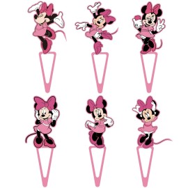 24Pcs Pink Cartoon Mouse Birthday Cupcake Toppers, Mouse Cupcake Decoration For Girls Boys Party Birthday Party Supplies