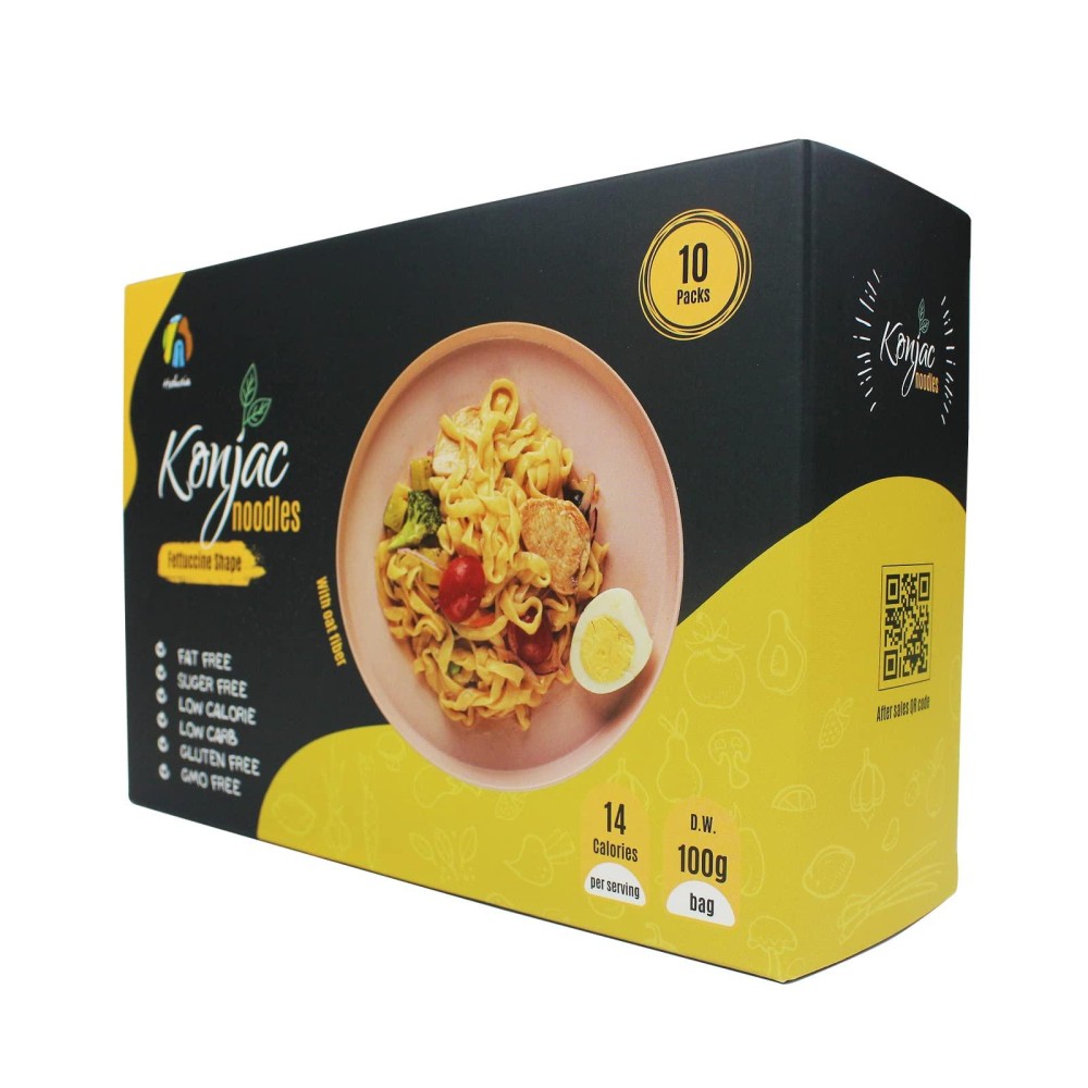 Hethstia Shirataki Noodle Fettuccine Low Calorie, Low-Carb Konjac Pasta Sugar Free, Healthy, Pre-Cooked And Ready To Eat, Keto, Gluten Free, Vegan, Paleo-Friendly (Oat Flavor, 5 Oz, 10-Pack)