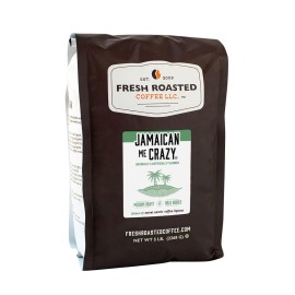 Fresh Roasted Coffee, Jamaican Me Crazy Flavored Coffee, 5 lb (80 oz), Medium Roast, Kosher, Whole Bean