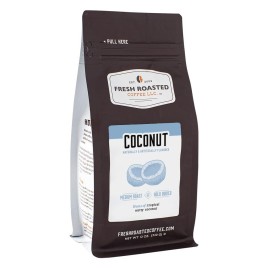 Fresh Roasted Coffee, Coconut Flavored Coffee, 12 oz, Medium Roast, Kosher, Ground