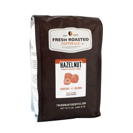 Fresh Roasted Coffee, Hazelnut Flavored Coffee, 5 lb (80 oz), Medium Roast, Kosher, Ground