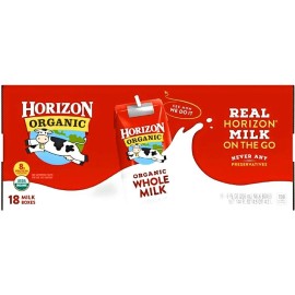 Horzon 3 Set - Horizon Organic Whole Milk 8 Fl Oz Cartons Milk Boxes 18 Pack