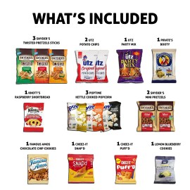 Broadway Basketeers 45 Count Snack Box Variety Pack Care Package for Kids, Teens, Adults, Family, Military, College Students, Birthdays, - Cookies, Chips, Crackers, Pretzels, Candy, Treats, Healthy Snacks