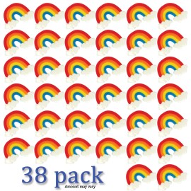 Rainbow Gummies - Bulk 38 Pk Individually Wrapped Gummy Candy - Rainbow Party Favors For Rainbow Birthday, Unicorn Party, Unicorn Birthday, Unicorn Baby Shower - Party Candy For Goodie Bag Filler