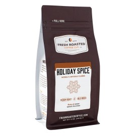 Fresh Roasted Coffee, Holiday Spice Flavored Coffee, 12 oz, Medium Roast, Kosher, Ground