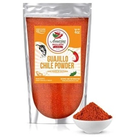 Guajillo Chile Powder Ground (8Oz) - Natural And Premium Great For Chili, Sauces, Stews, Salsa, Meat Rubs, Enchiladas, Mole And Tamales Tangy Spicy-Sweet Flavor By Amazing Chiles And Spices